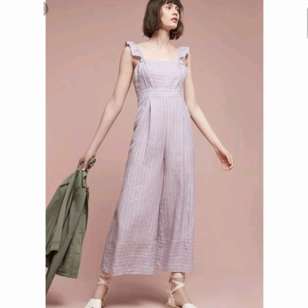*SOLD* NWT ANTHRO | Linen Jumpsuit - Picture 2 of 5